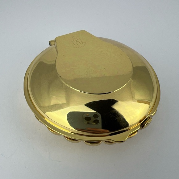 PARTYLITE Compact Travel Gold Clam Shell Votive Tealight Candle Holder - Picture 7 of 9